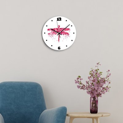 壁鐘可愛蜻蜓 動物卡通圖案 客廳掛鐘 家用免打孔時鐘 工廠貨源