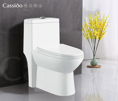 《振勝網》CASSIDO  2389 水龍捲馬桶 省水單體馬桶 抗污馬桶 沖水洗淨力強 / 長度62cm 小空間最適用