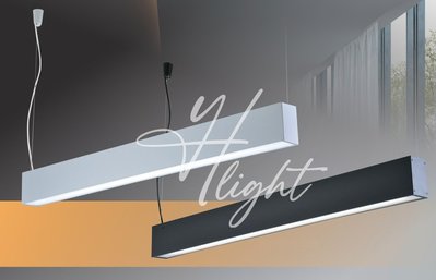 台北市樂利照明 現代簡約 時尚設計 貴族黑/時尚銀 T8 4呎 LED*2 高質感辦公室吊燈 上下照明 220211