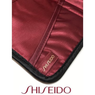 shiseido 資生堂 魚子醬 顆粒 皮革 酒紅 刷具 收納 化妝包 美妝包 梳妝包 收納包