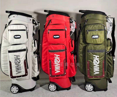 【現貨精選】上新特賣新HONMA紅馬高爾夫球包標準球桿袋 男女士包拖輪golf高爾夫裝備包