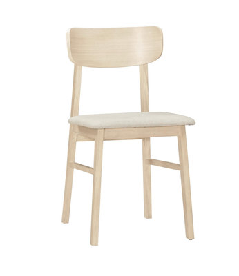 【萊夫家居】CM-643-13：洗白色實木布墊餐椅【台中家具】實木椅 洽談椅 書桌椅 休閒椅 北歐風餐椅 橡膠木 造型椅