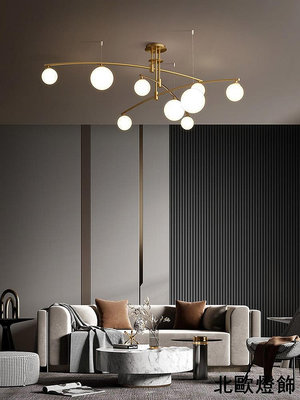 新款北歐 全銅吊燈創意個性現代簡約風格魔豆客廳燈具