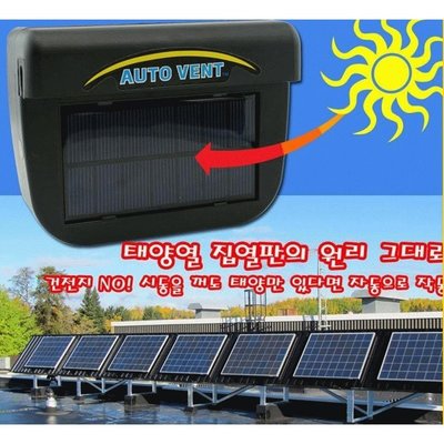 【大款】 Auto Fan 太陽能散熱風扇 ★太陽擋 散熱 抽風 自動太陽能 風扇 汽車 貨車神器 消暑 卡車必備 汽車除臭