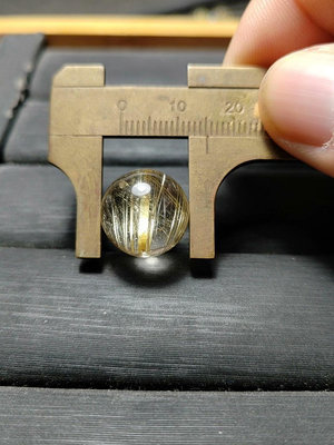 鈦晶珠徑15mm，重4.83g，純天然鈦晶珠子散珠單珠，691 水晶 擺件 原石【楚風漢韻】