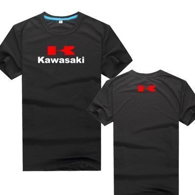 【熱賣精選】kawasaki川崎logo標誌汽車衣服賽車T恤騎行服車隊隊服速幹衣短袖t恤透氣-LK59818
