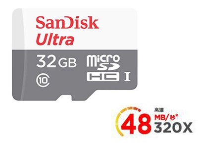 SanDisk Ultra microSD UHS-I 32GB 記憶卡-白 (公司貨)