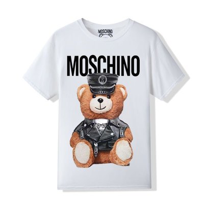 現貨夏季港風潮牌MOSCHINO短袖莫斯奇諾小熊T恤明星同款男女大碼純棉明星同款熱銷