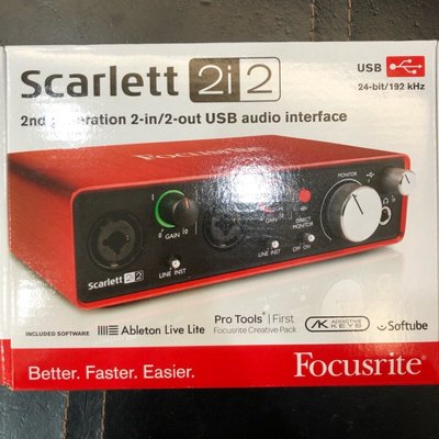 三一樂器 Think2 Focusrite Scarlett 2i2 二代 錄音介面 公司貨