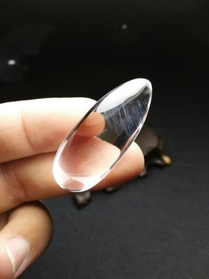 [Disk水晶][天使的羽毛]激光料 藍針水晶墜(41x17x10mm)HN-38