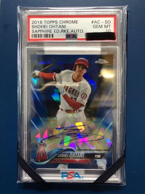 2018 Topps Chrome Sapphire Edition Ohtani Auto rc psa10  Pop5 大谷翔平（僅分享 勿下標）