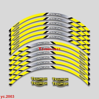 ##適用 凱旋Triumph Trident 660 Trident660 機車輪框貼紙 彩色輪圈貼 反光
