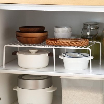 熱銷 置物架可伸縮廚房收納置物架儲物架碗盤鍋架碗碟多層收納單層架調料架 NMS