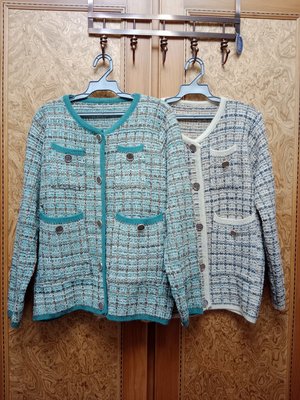 全新【唯美良品】綠色小香風氣質外套~ W119-762 (共綠色/藍色已售出)