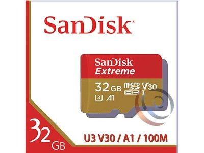 「阿秒市集」Sandisk Extreme MicroSDHC TF 32G A1 100M 記憶卡 無轉卡