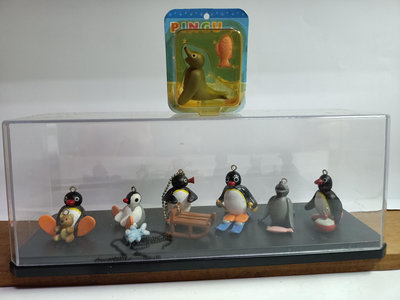 惠惠--早期pingu企鵝家族扭蛋盒玩場景公仔全6種/擺飾（企）
