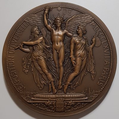 法國銅章1867 France Napoleon III Universal Exposition Medal.