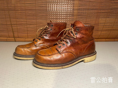 9.5D Red Wing 1907 棕色 6吋 皮鞋帶 DR. sole