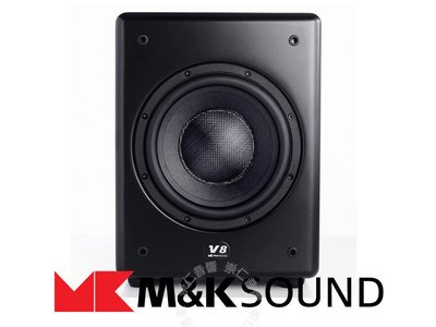 台中『崇仁視聽音響』【M&amp;K】MK SOUND V8 主動式超低音  (贈送高級超低音訊號線)