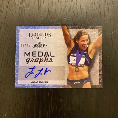 2015 Leaf Legends of Sport Medal Graphs Lolo Jones Silver 美國跨欄選手 NCAA冠軍卡片#12/25