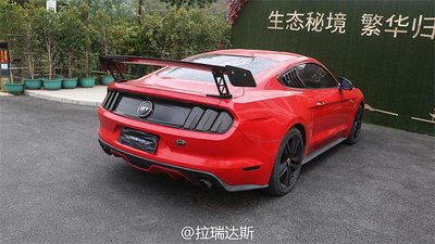 適用于15-23年福特野馬改裝碳纖尾翼Mustang改裝GT500碳纖大尾翼-請儀價