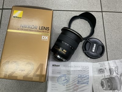 [保固一年][高雄明豐] 95新 公司貨 Nikon AF-S DX 12-24mm F4 G IF ED 超廣角