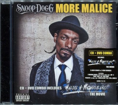 【嘟嘟音樂２】史奴比狗狗 Snoop Dogg - MoreMalice CD+DVD 進口版  (全新未拆封)