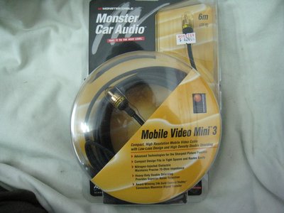 美國怪獸 Monster Cable video超高CP值 AV影像線6米長..聲音線 . AV影音線 訊號傳輸線