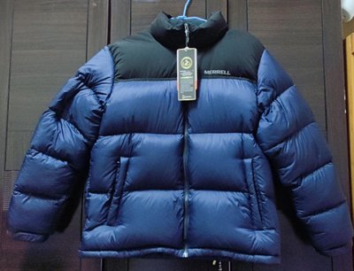 (全新現貨)韓國專櫃正品MERRELL高品質鹅绒羽绒外套男款(藏青)L號 5219JD404，歡迎面交試穿！