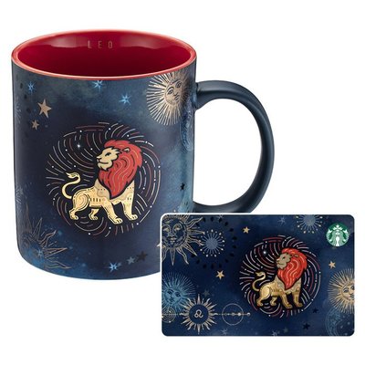 【珍華堂】(稀少珍品)-星巴克 Starbucks-火象獅子星座馬克杯+隨行卡(不分售)