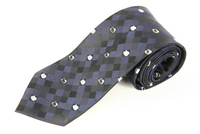 【古物箱~霹靂膠囊】日本 HELLO KITTY 100% 絲絹 超古著 格紋 普普風 領帶 (二手 古著)