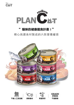 *COCO*(整箱賣場)PLANC 喵洽普 80g/罐 無穀貓罐 六種口味 貓罐頭/紅肉罐頭/貓咪罐頭 餐盒