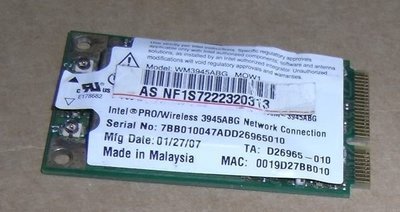 ...點子電腦-北投...中古良品◎Mini PCI Express◎INTEL原廠晶片◎802.11G ，290元  3945ABG