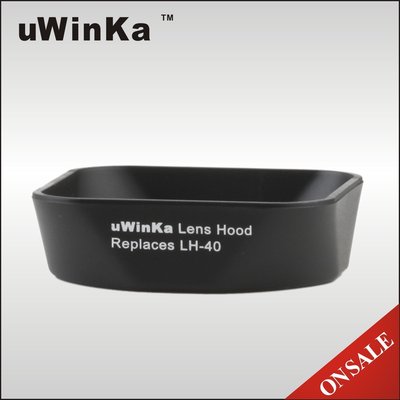 我愛買#黑色uWinka副廠Olympus遮光罩LH-40遮光罩M.ZD 14-42mm可反扣F3.5-5.6遮罩LH40遮陽罩奧林巴斯太陽罩