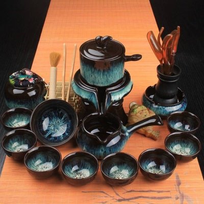 茶具全套紫砂懶人石磨套裝家用自動泡茶陶瓷功夫茶杯茶道創意整套