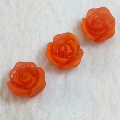 ?花開富貴?天然南紅瑪瑙-櫻桃紅 精雕 小玫瑰花