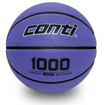便宜運動器材CONTI B1000-7-V 耐磨深溝橡膠籃球(7號球) 紫 強化耐磨度 手感升級