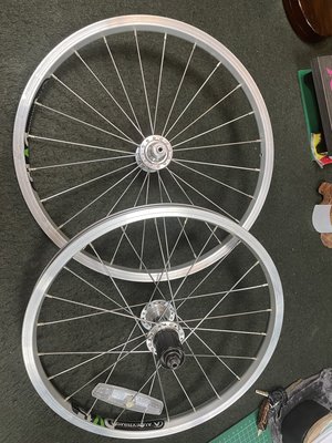 18寸 原廠birdy鳥車鋁合金 V剎 輪組(一車份)亞烈士ALEXRIMS 小徑輪組～拆車品