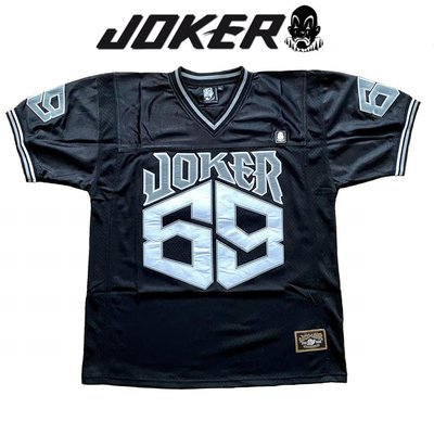 Cover Taiwan 官方直營 Joker Brand 嘻哈 老墨 西岸 小丑 美式足球球衣 黑色 大尺碼 (預購)