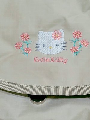 限時免運 免運  Hello Kitty卡其色 凱蒂貓 防潑水雙肩背包  大開口束帶手提後背包