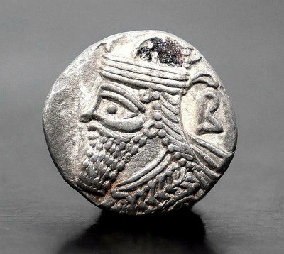 凝綠軒  古安息帕提亞王國弗洛加西斯四世大型銀幣絲綢之路古代10295