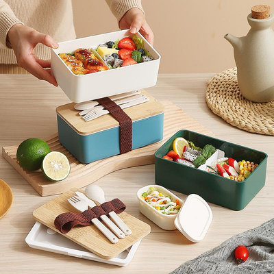 便當盒INS日式木蓋飯盒微波爐便攜午餐盒學生辦公室便當盒bento box