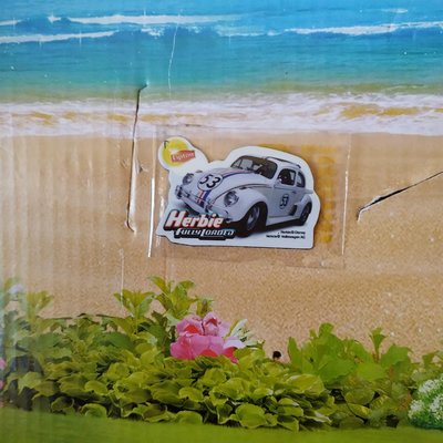 Lipton立頓Herbie汽車圖案橡膠磁鐵