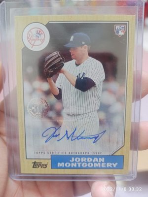 (記得小舖)MLB 2017 topps Jordan montgomery芒果 rc新人簽名卡 洋基隊 台灣現貨如圖