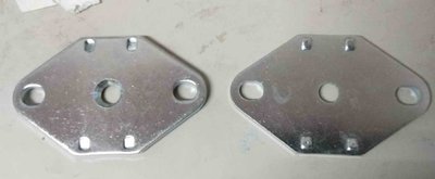 沖壓製造加工 3mm厚 鐵片 80.4*50mm  鍍鋅  (重量約63克)