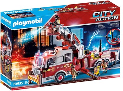 摩比 PLAYMOBIL CITY LIFE系列 70935 消防車遊戲組~請詢問庫存