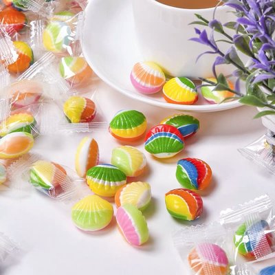 可愛創意彩色七彩貝殼糖/婚禮喜糖/生日派對/聖誕禮物糖果（1000克約280顆/包）