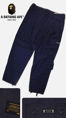 bape 海軍藍工作褲