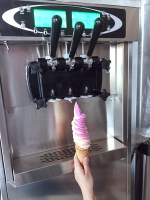 最新款 雙缸雙控霜淇淋機  落地型霜淇淋機 40L/H 三色霜淇淋機 冰淇淋機
