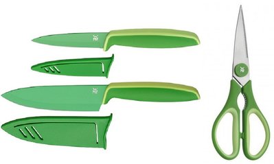 《海可烈斯餐具館》德國WMF廚房料理刀具三件組(GREEN)